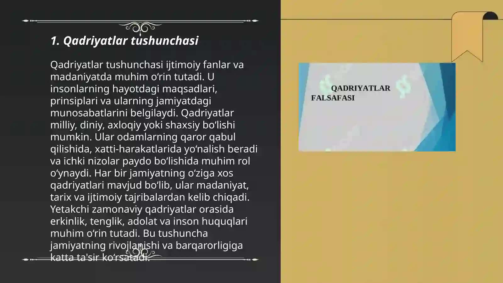Qadriyatlar falsafasi 3