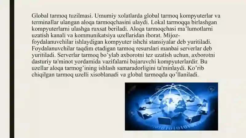 GLOBAL KOMPYUTER TARMOQLARI 3