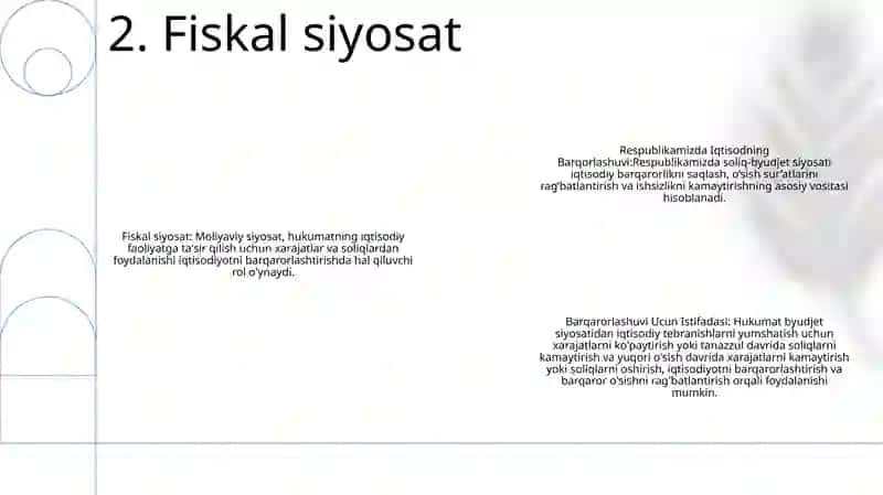 Iqtisodning Barqarorlashuvi 3