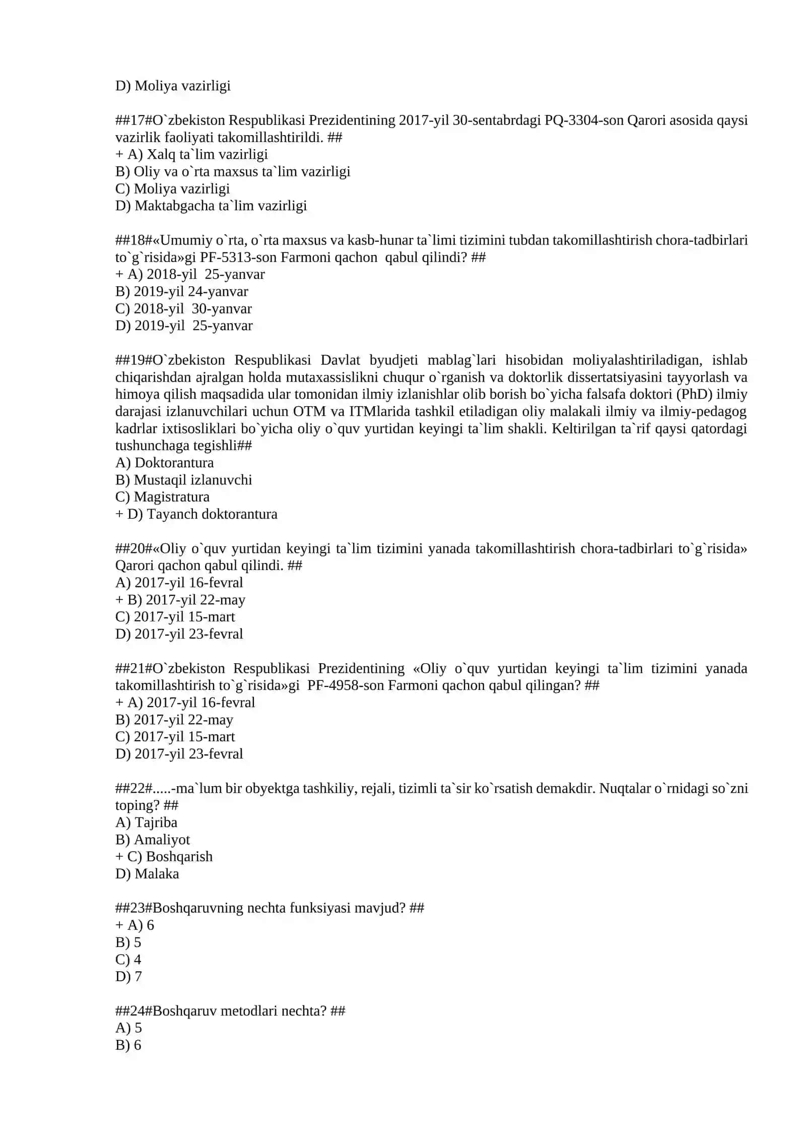 Umumiy pedagogika fanidan test savollari 3