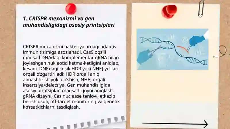 Genetik muhandislik da CRISPR texnologiyasining roʻli 3
