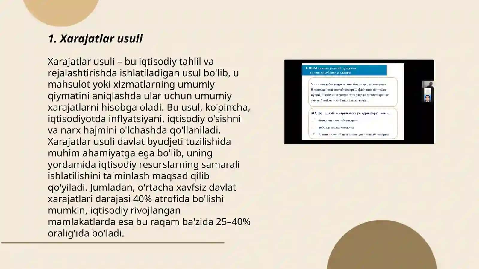 Xarajatlar usuli 3