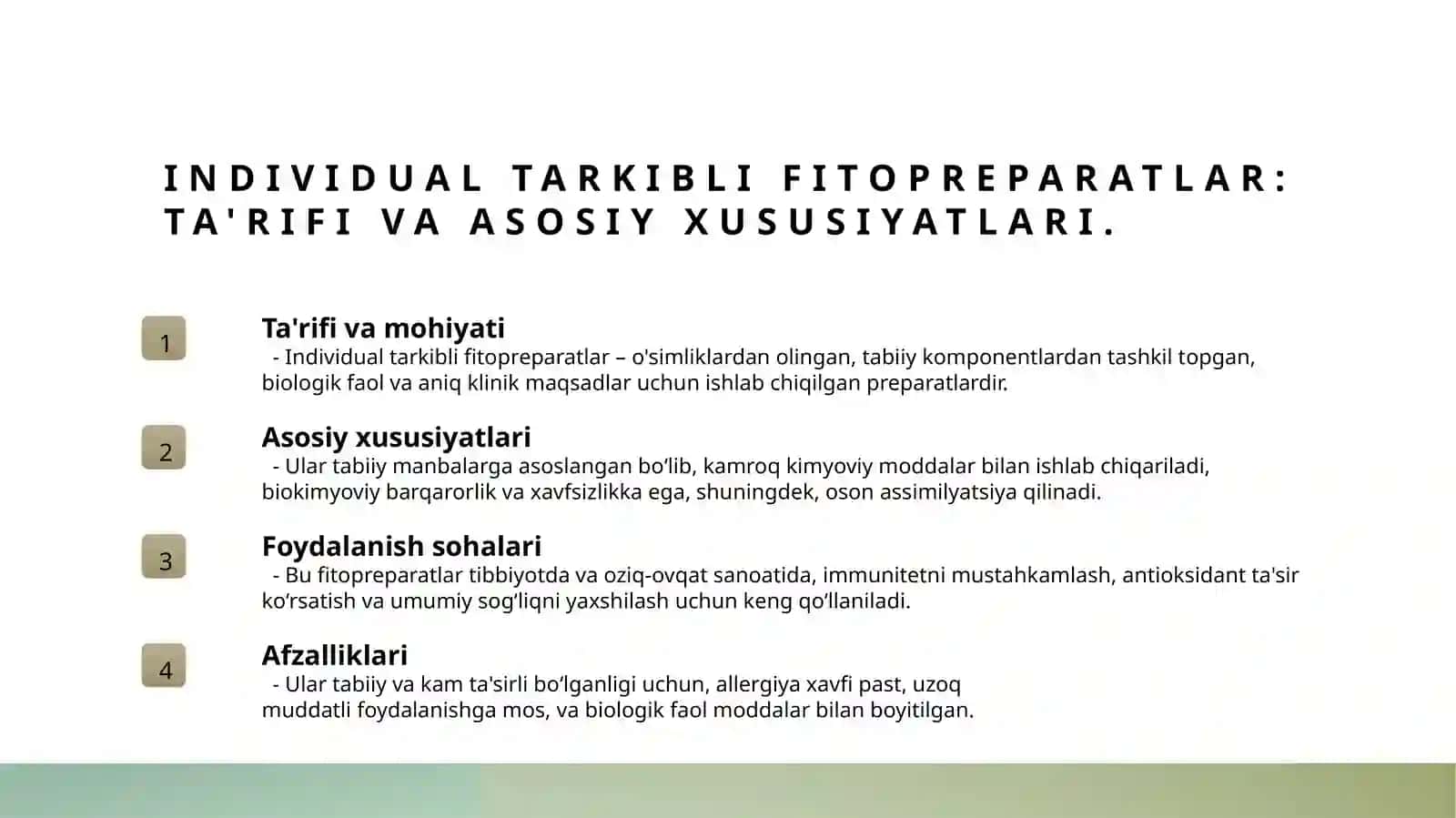 Individual tarkibli fitopreparatlar 3