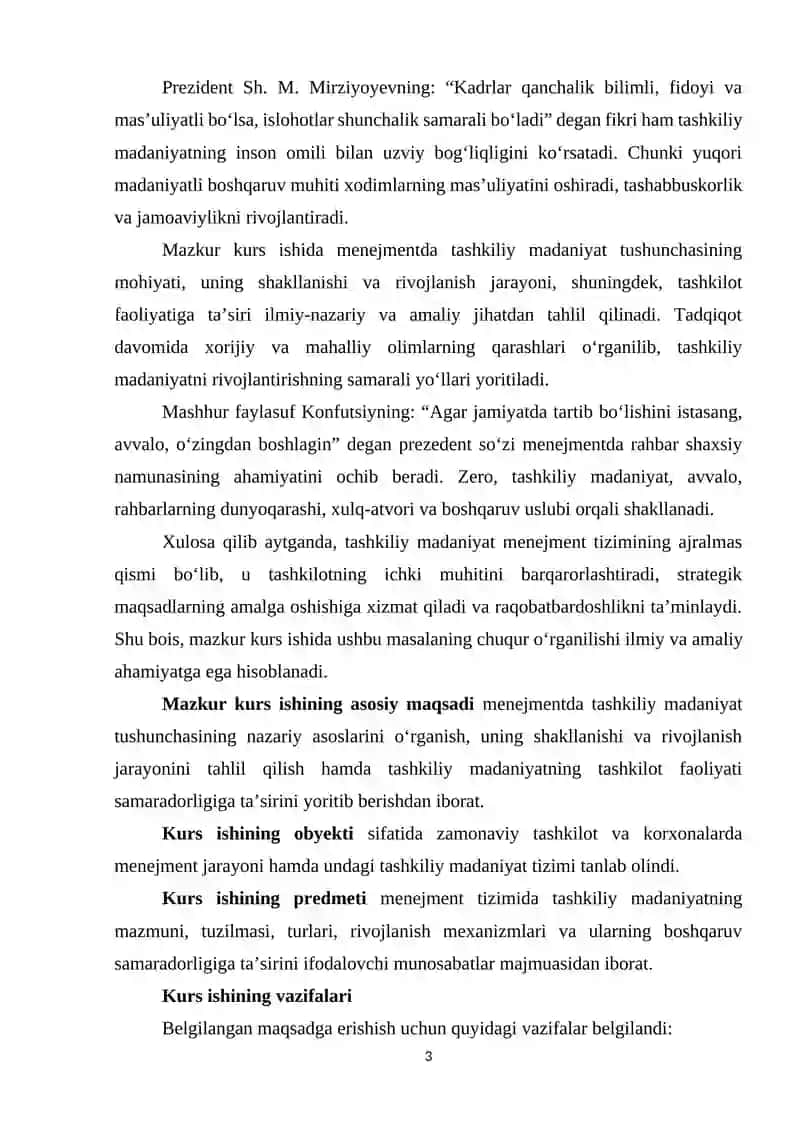 Menejmentda tashkiliy madaniyat va uning rivojlanishi 3