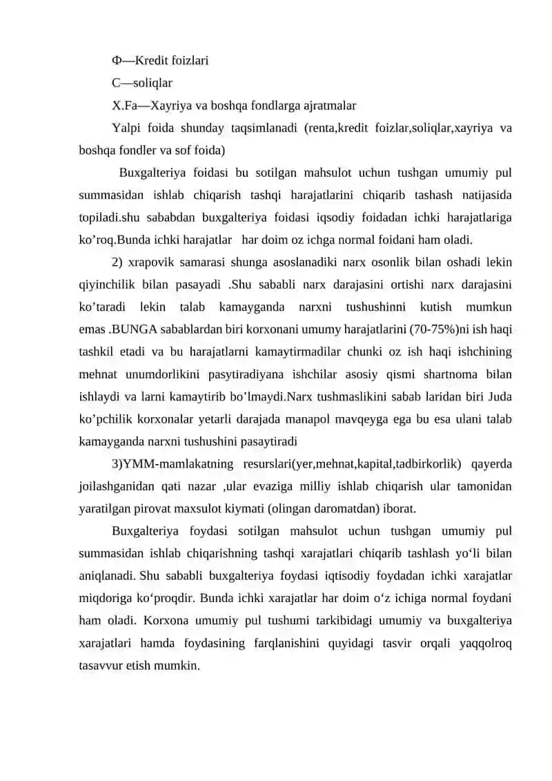 Yalpi foydaning taqsimlanishi 3