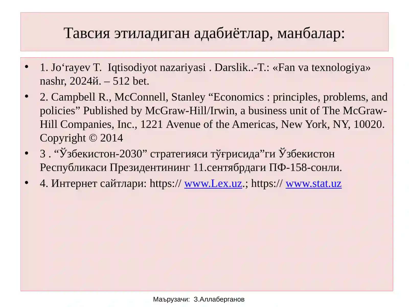 Иқтисодийтизимлар ва мулкчилик 3
