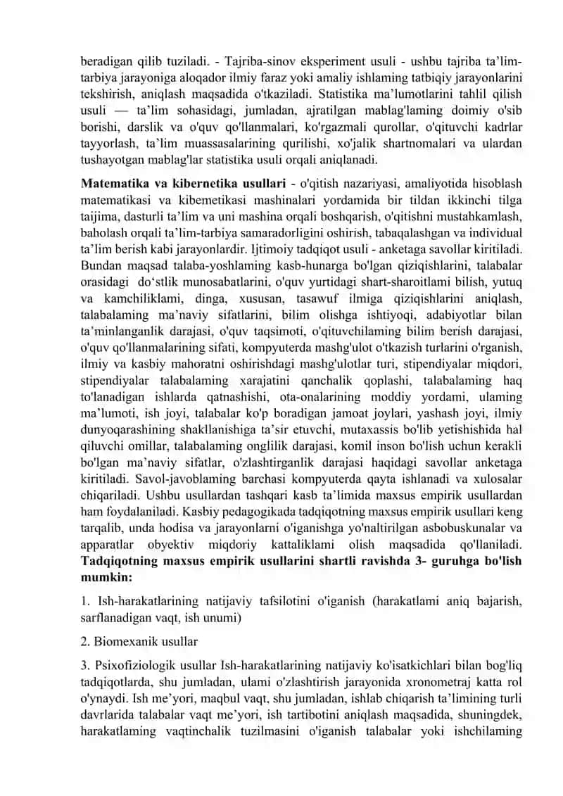 Kasb ta’Iimining ilmiy tadqiqot metodlari 3