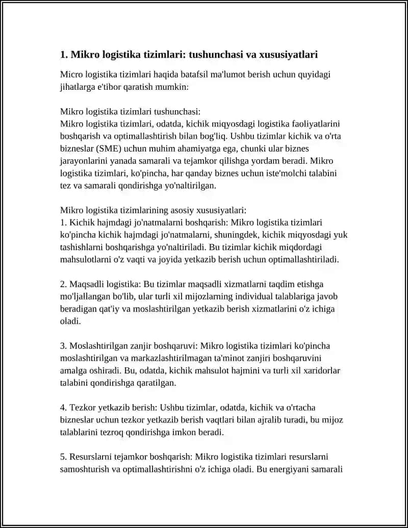 MIKRO VA MAKROLOGISTIK TIZIMLARI 3