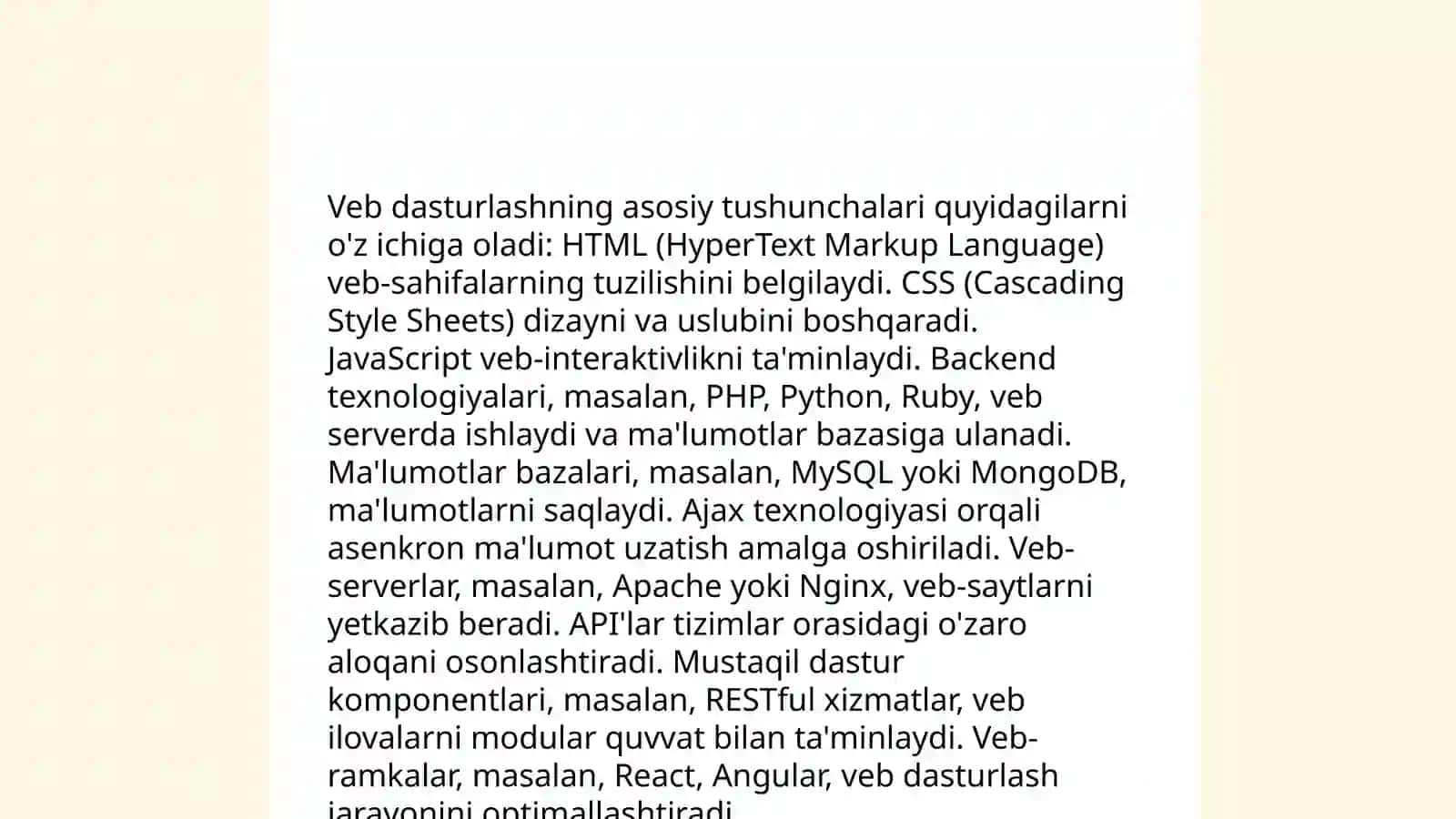 Veb dasturlashga asoslangan amaliy tizimlar 3