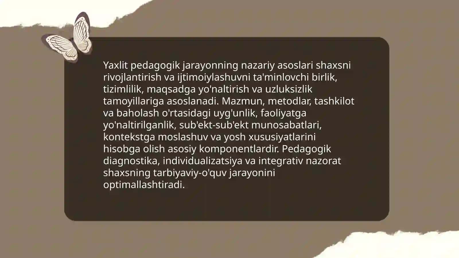 Yaxlit pedagogik jarayoni 3