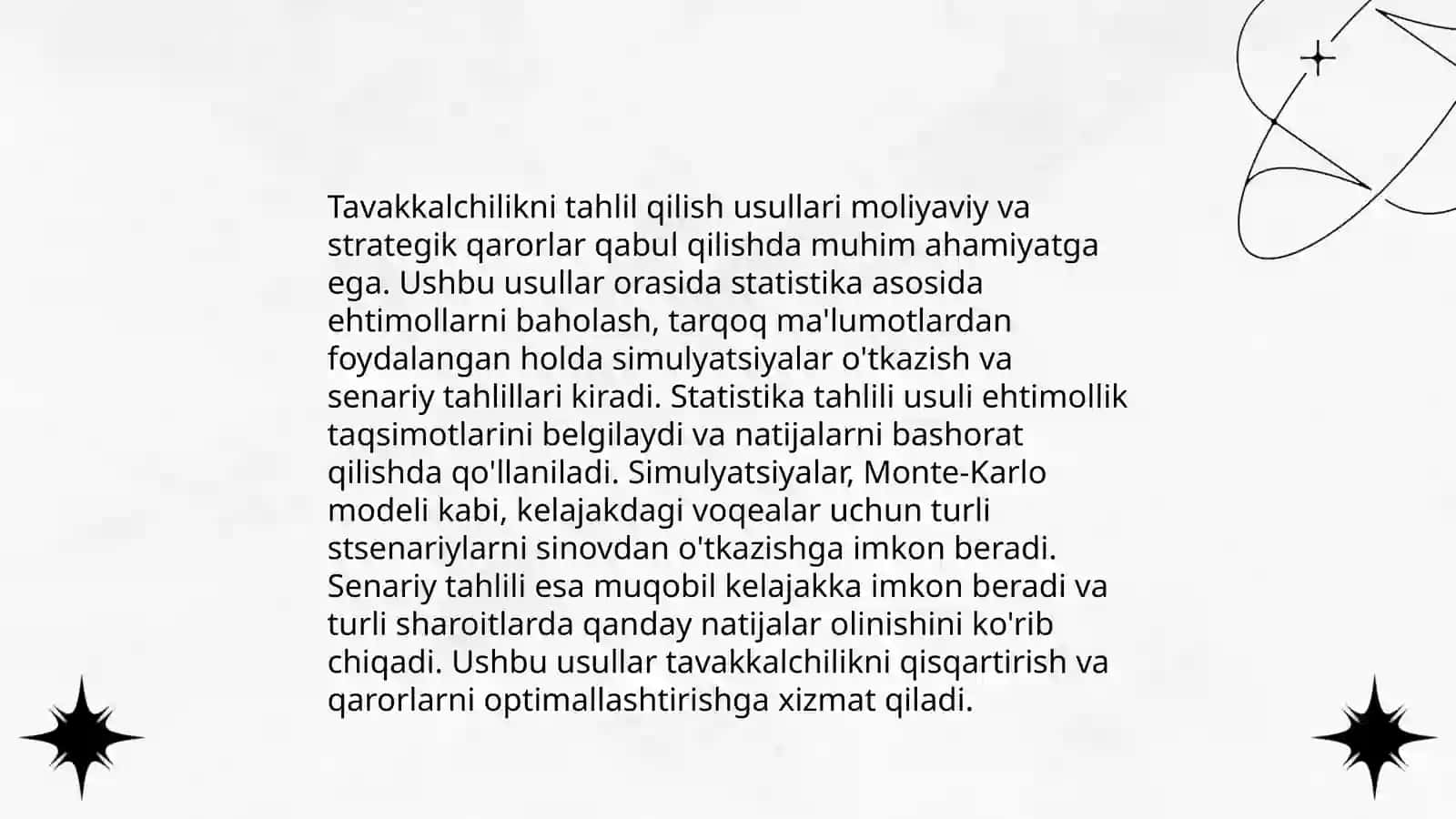 Tavakkalchilikni tahlil qilish usullari 3