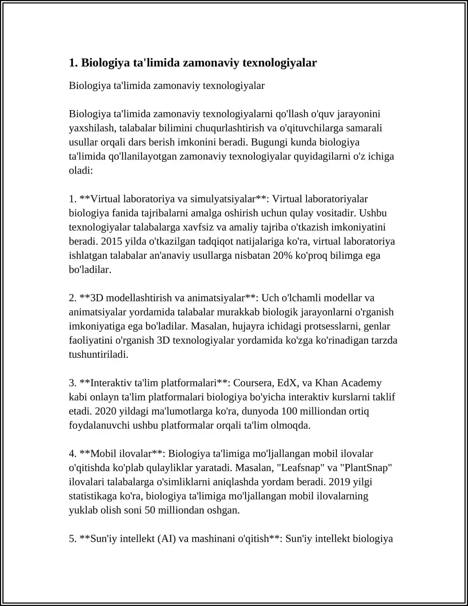 BIOLOGIYA O'QITUVCHISINING ZAMONAVIY MODELINI LOYIHALASH 3