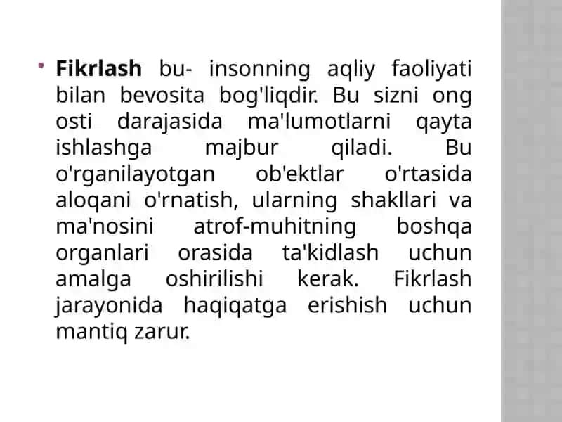 Fikrlash ko'nikmalarini rivojlantirish 3