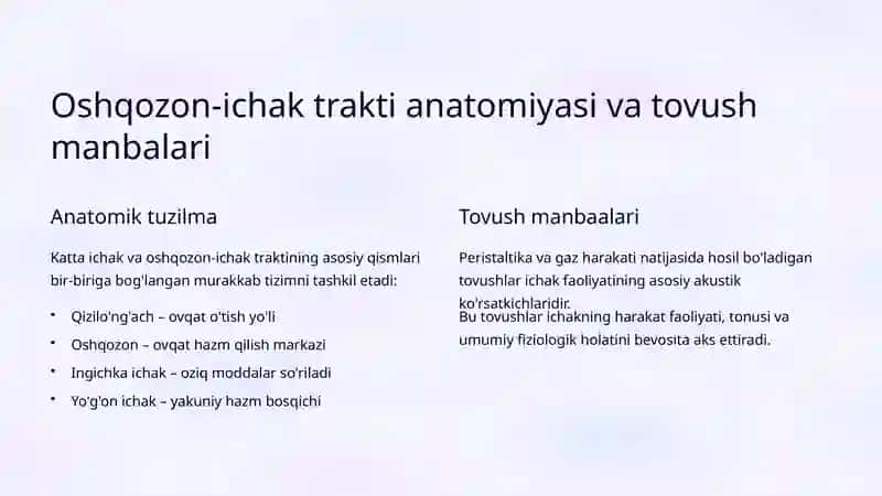 Ovqat hazm qilish tizimini baholash 3