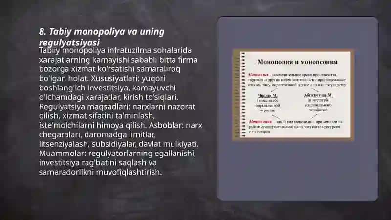 Monopoliya va Monopsoniya 3
