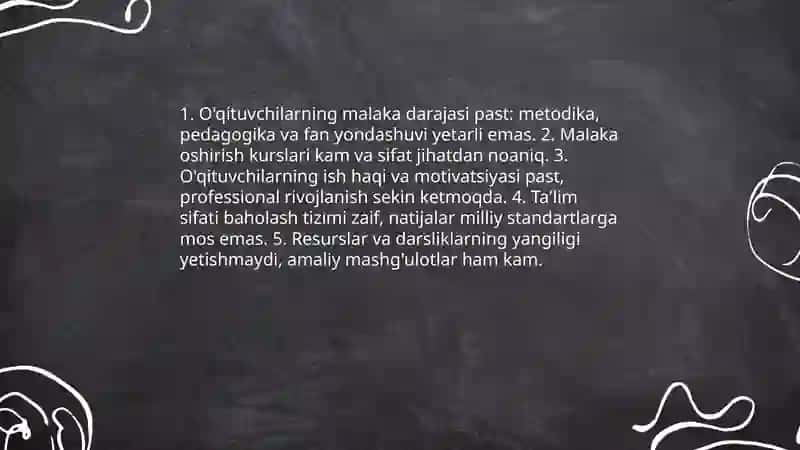 Talim Tarbiya Jarayonida Muamolar 3