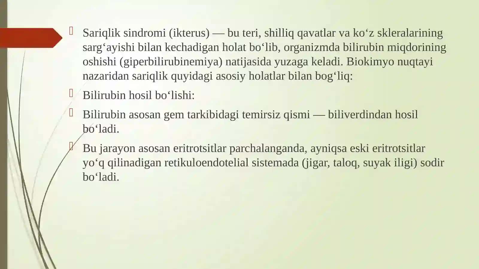 Sariqliklarning biokimyoviy jihatdan differensial tashxisi 3