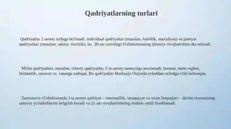 Qadriyatlar turlari 3