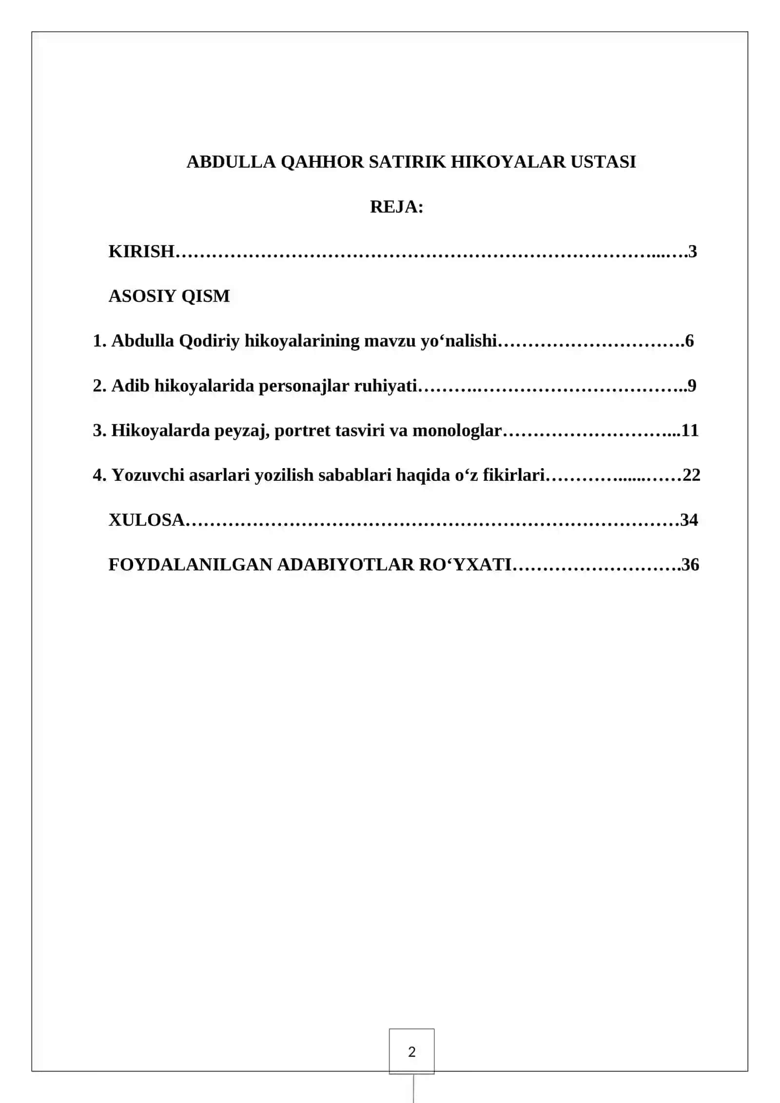 Abdulla Qahhor satirik hikoyalar ustasi 3
