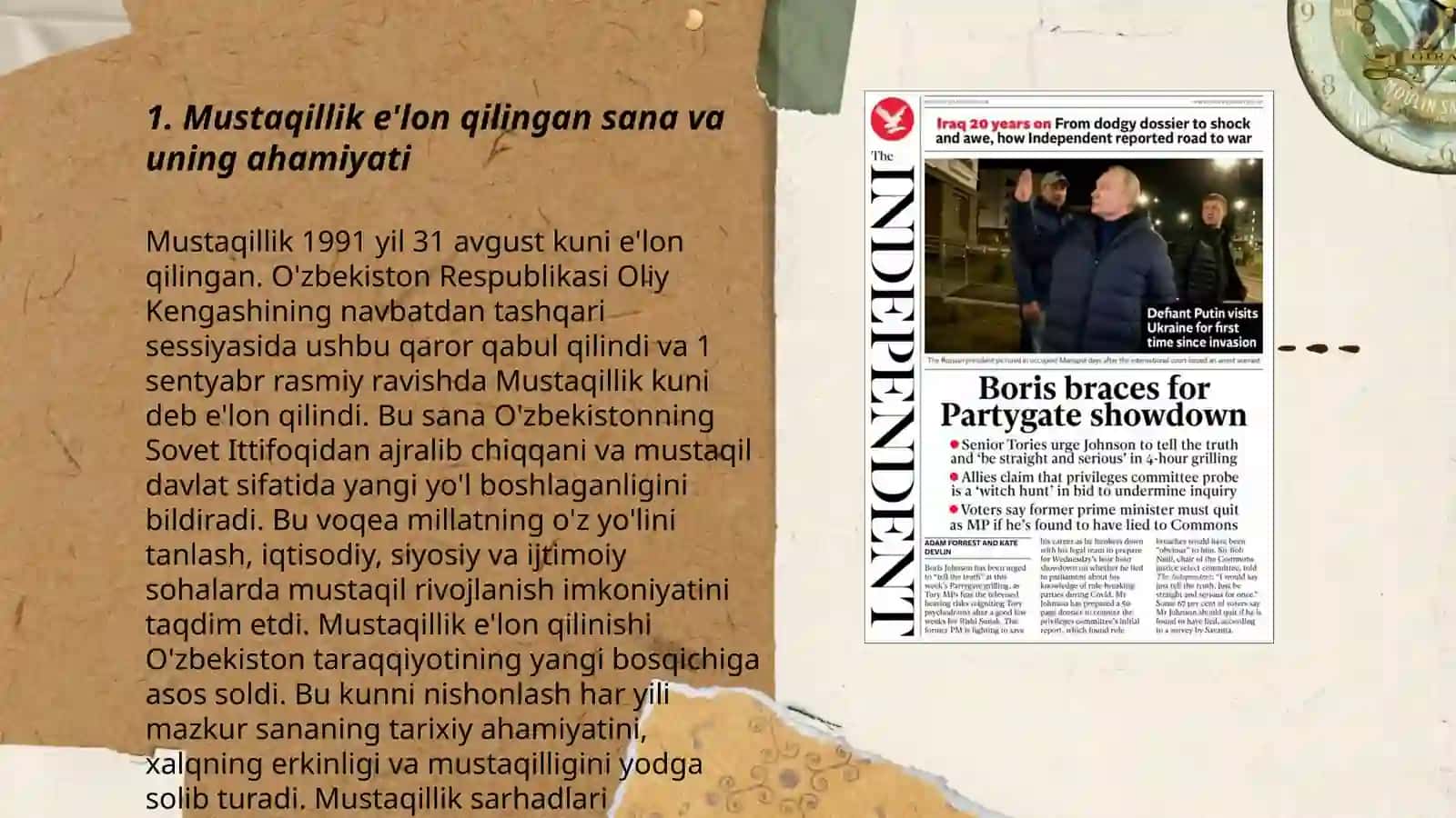 Mustaqil O'zbekiston Respublikasi tashkil topishining tarixiy ahamiyati 3