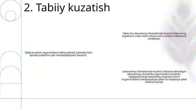 Tabiiy Va Laboratoriya Sharoitlarida Kuzatish 3