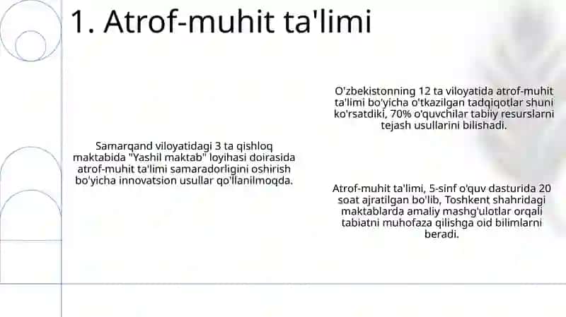 Atrof-muhit ta'limi samaradorligi 3