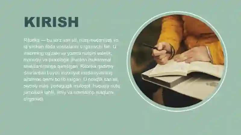 RITORIKA FANINING MAZMUNI VA MUNDARIJASI 3