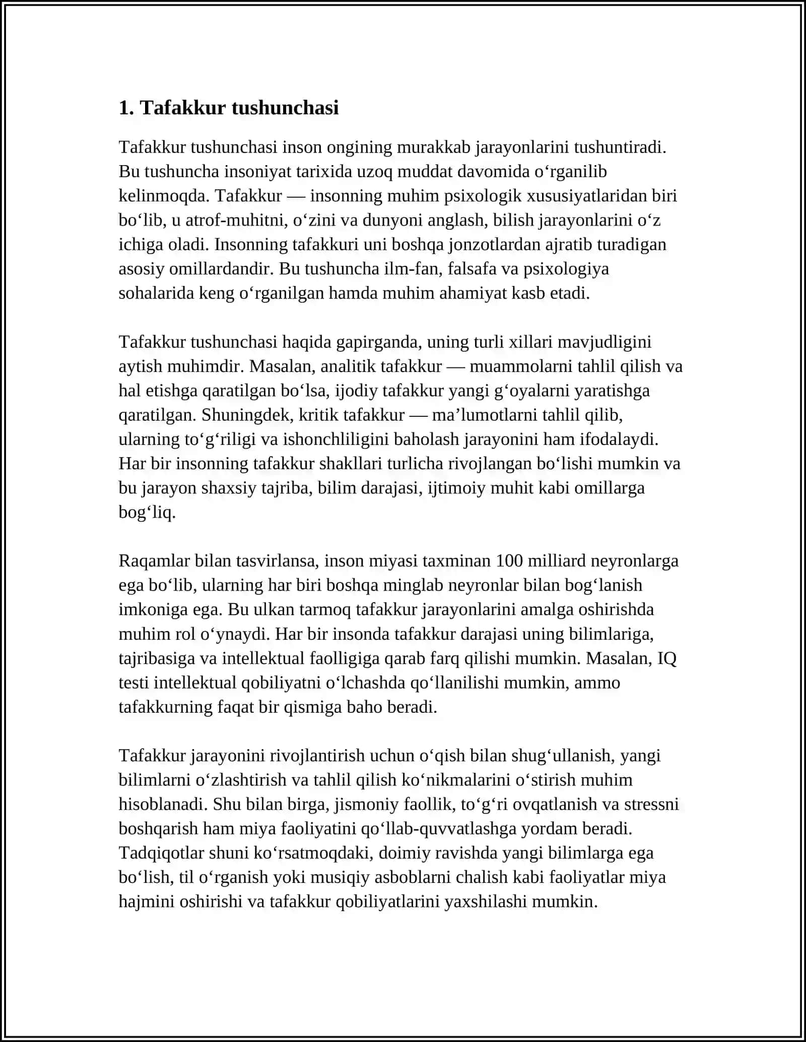 TAFAKKUR BUZILISHLARI 3
