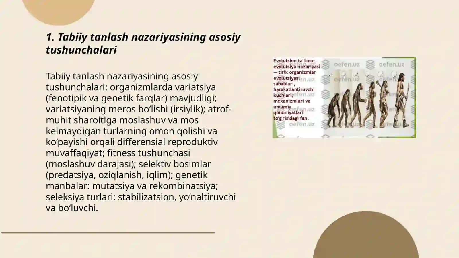 Tabiiy va jinsiy tanlashish nazaryasi 3