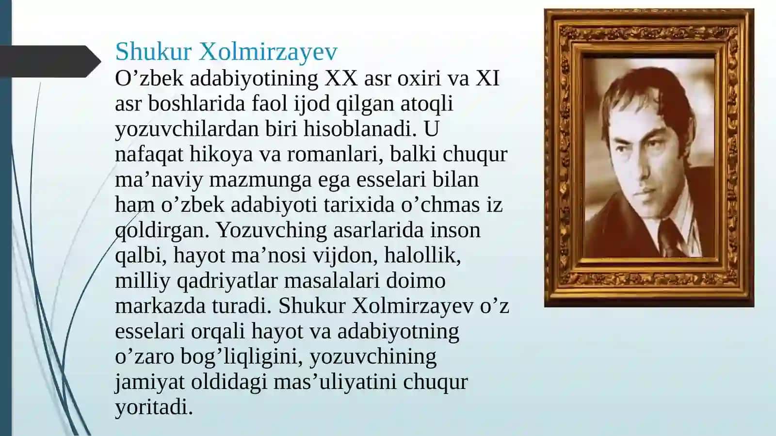 Shukur Xolmirzayevning esselari 3