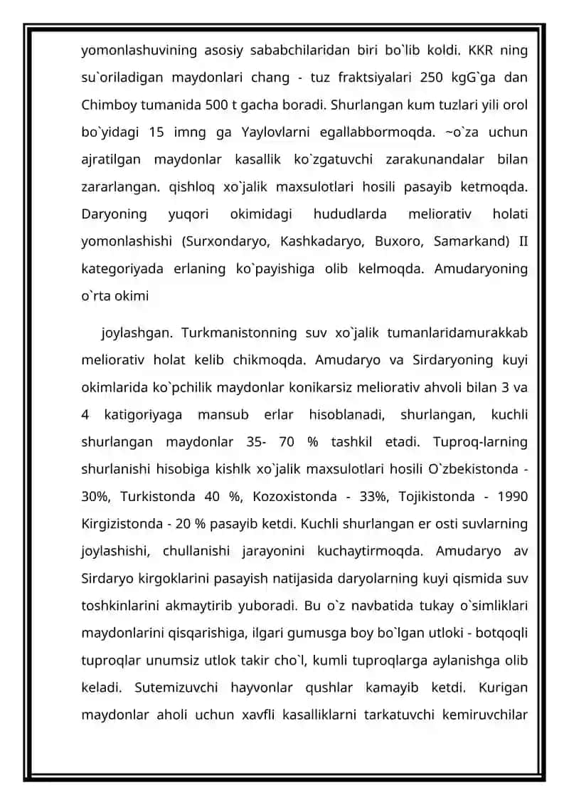Orol dengizining ekologik ahvoli 3
