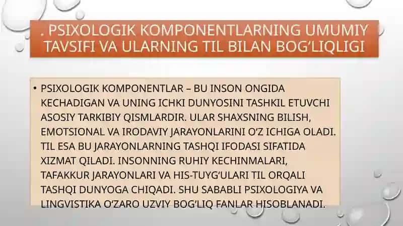 Psixologik komponentlar va ularning tilga aks etishi 3