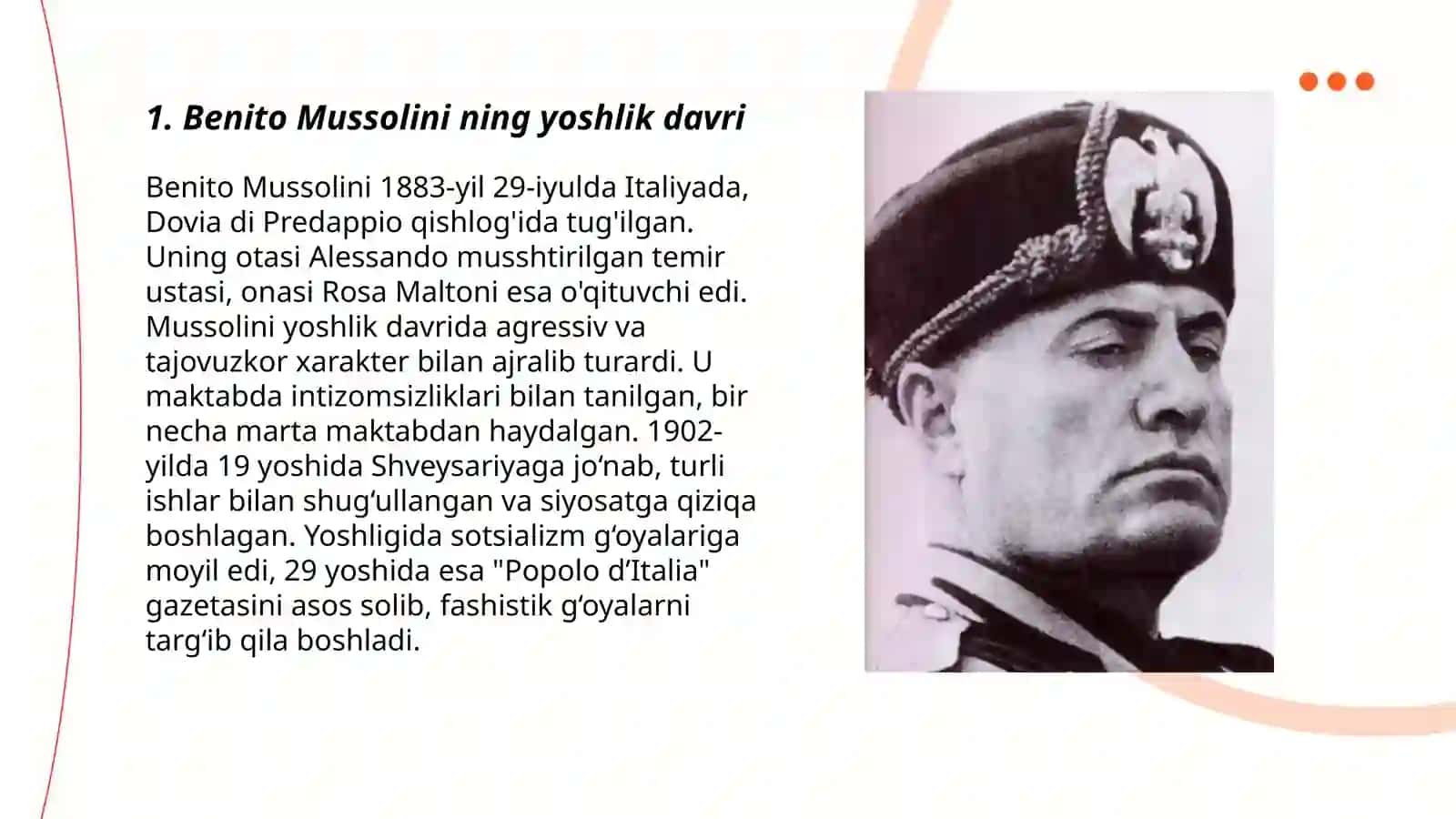 Benito Mussolini ning yoshlik davri 3