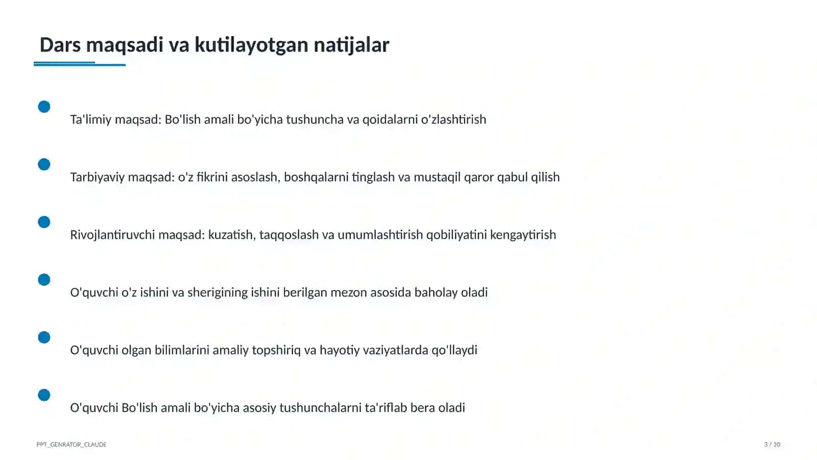 Bo'lish amali (2-sinf) 3