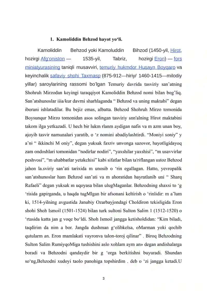 Kamoliddin Behzod va uning tasviriy san’at maktabi 3