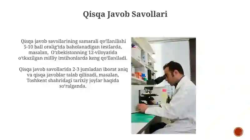 Test Savollari Tayyorlash 3