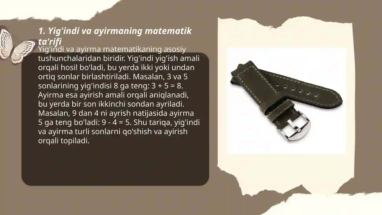 Yig'indi va ayirmaning matematik ta'rifi 3