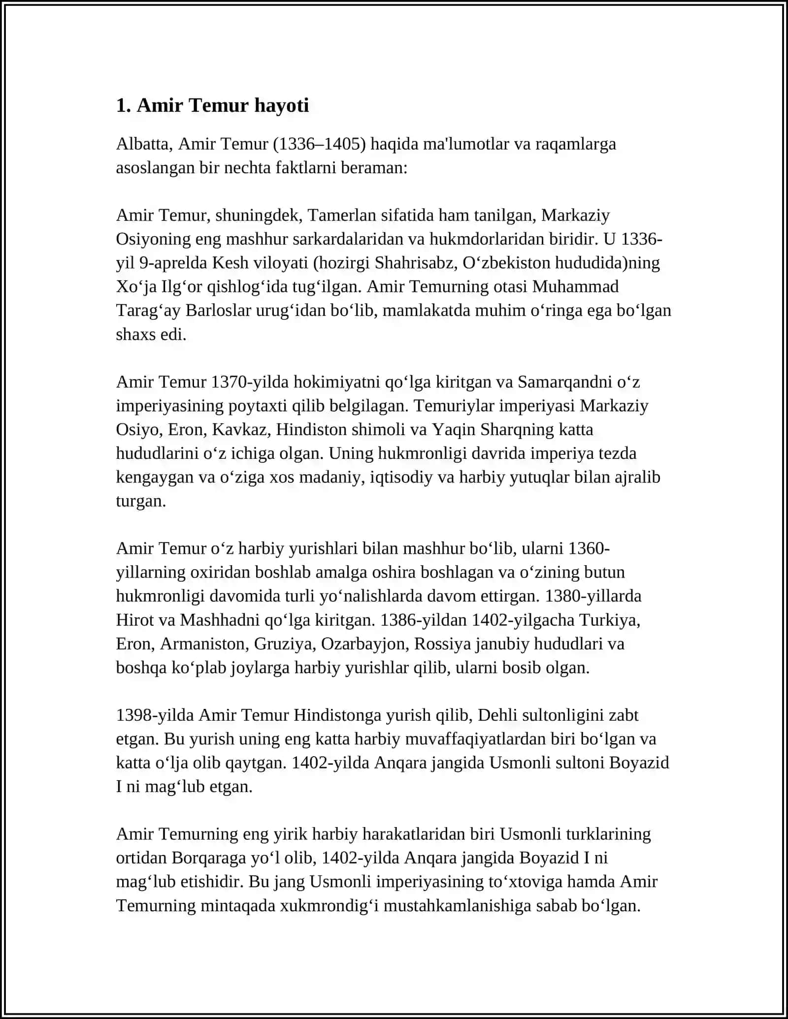 AMIR TEMUR BUYUK DAVLAT ARBOBI 3