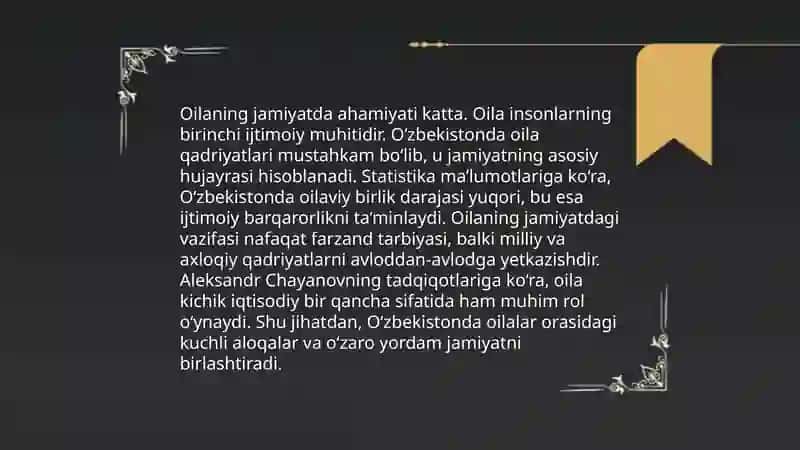 Oilaning ijtimoiy maqomi 3