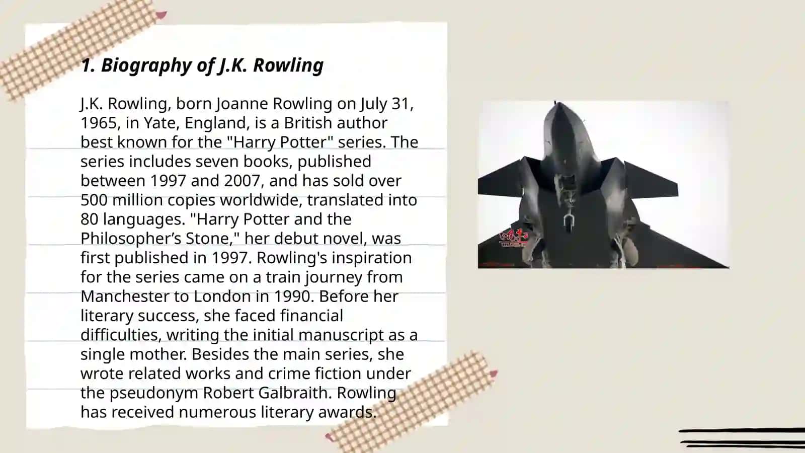 Biography of J.K. Rowling 3