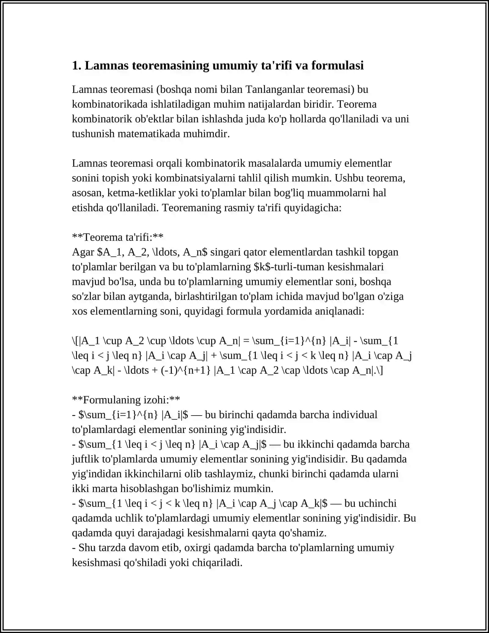 LAMNAS TEOREMASI 3