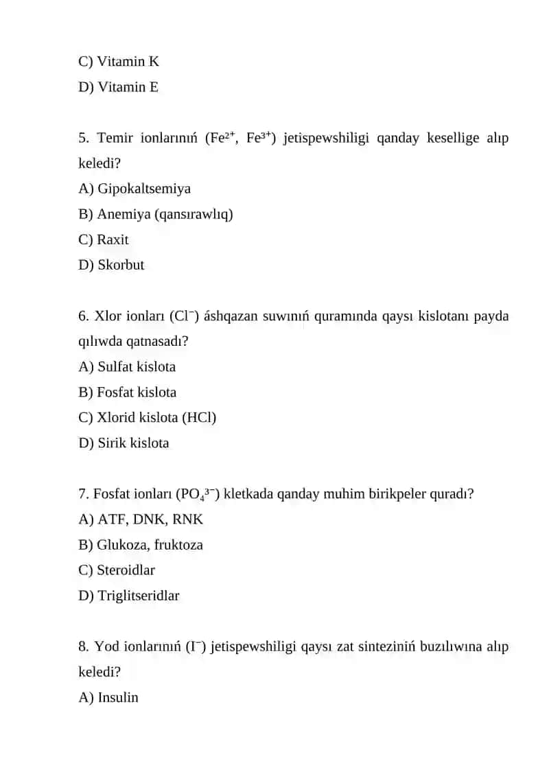 Anorganikalıq ionlar hám olardıń funksiyaları 3