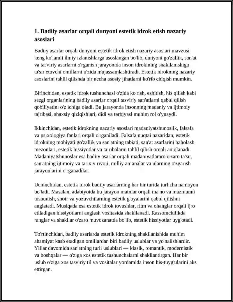 DUNYONI ESTETIK IDROK ETISHDA BADIIY ASARLARNING AHAMIYATI 3