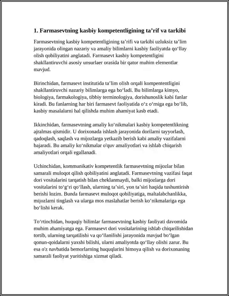Farmasevtning Kasbiy Kompetentligi 3