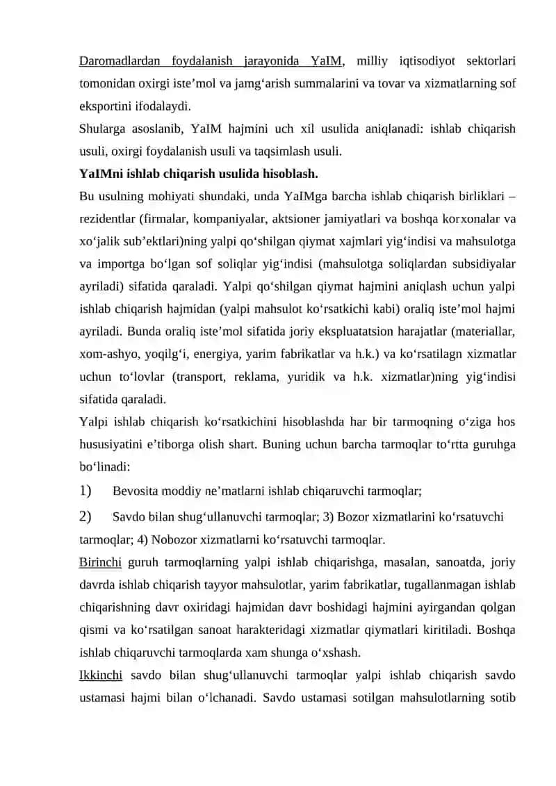 YALPI MINTAQAVIY MAHSULOT HISOBLASH XUSUSIYATLARI 3