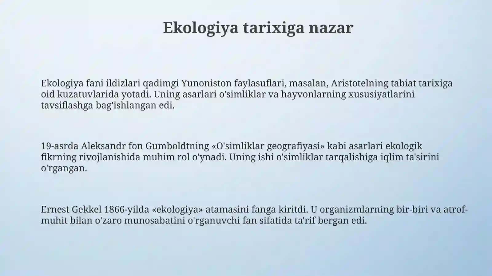 Ekologiyada qo’llaniladigon usullar 3