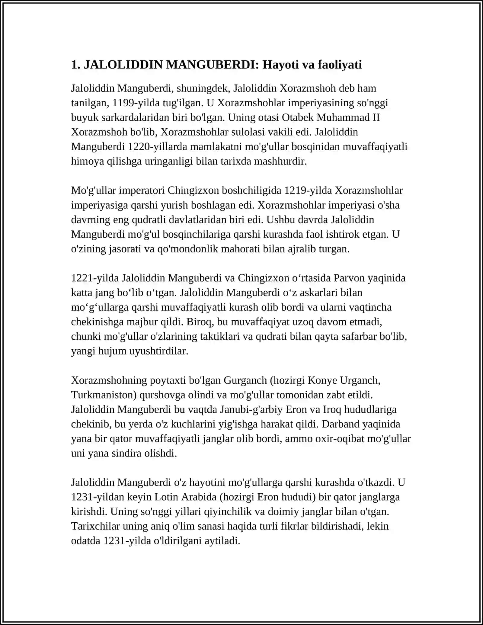 JALOLIDDIN MANGUBERDI VATAN HIMOYACHISI 3
