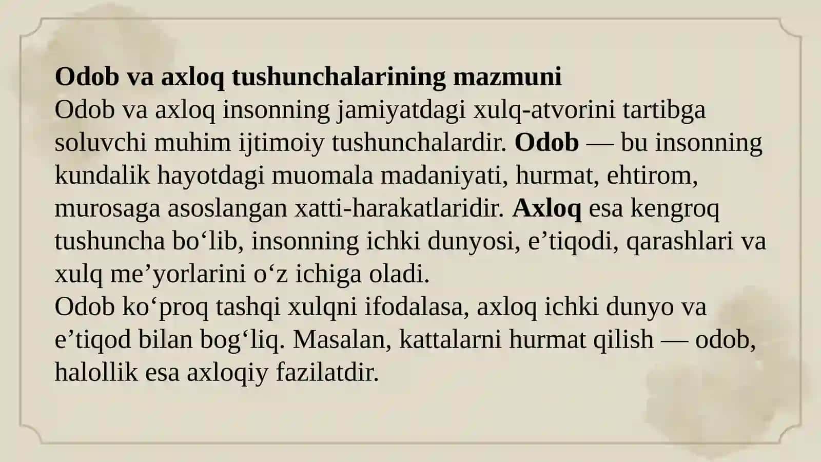 Buyuk allomalarning odob-axloq to‘g‘risidagi qarashlari 3