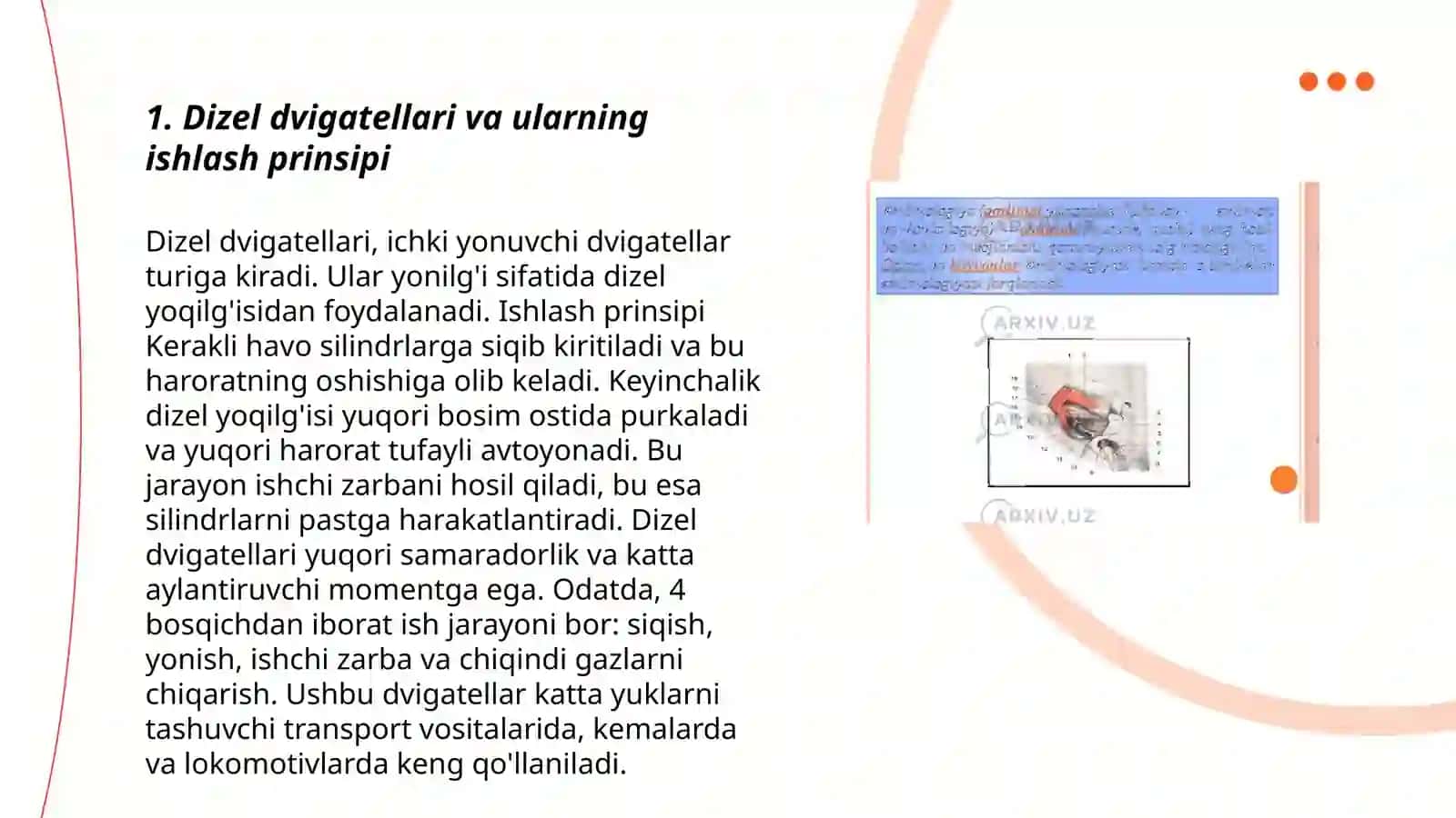 Dizel divgatellarining ta'minlash tizimi 3