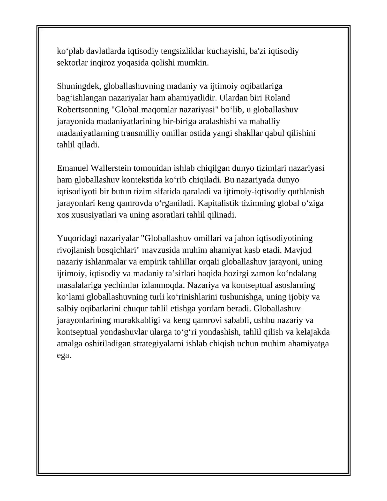GLOBALLASHUV OMILLARI VA JAHON IQTISODIYOTINING RIVOJLANISH BOSQICHLARI 3
